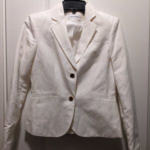 White Linen Blazer